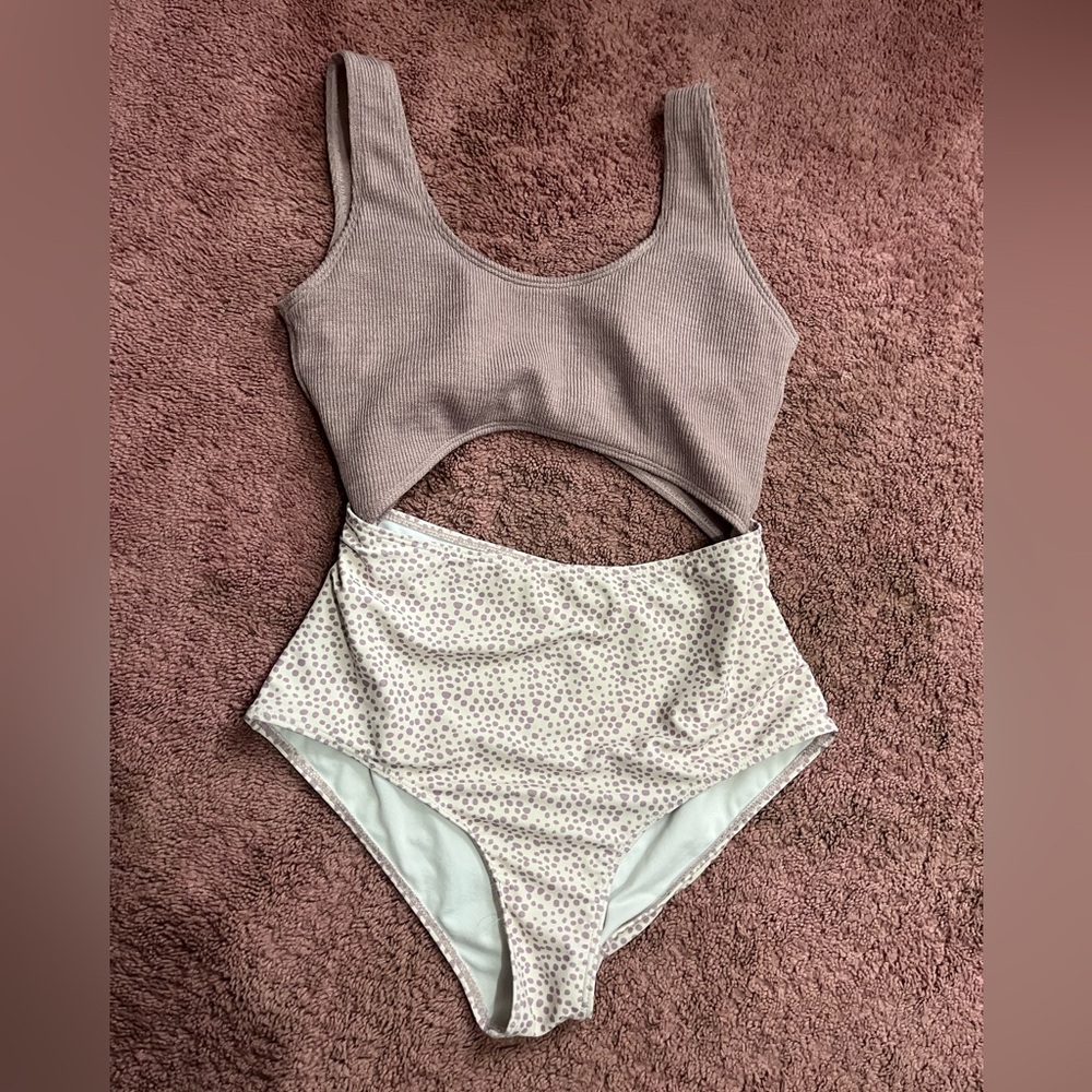 Lavender One Piece Bathing Suit